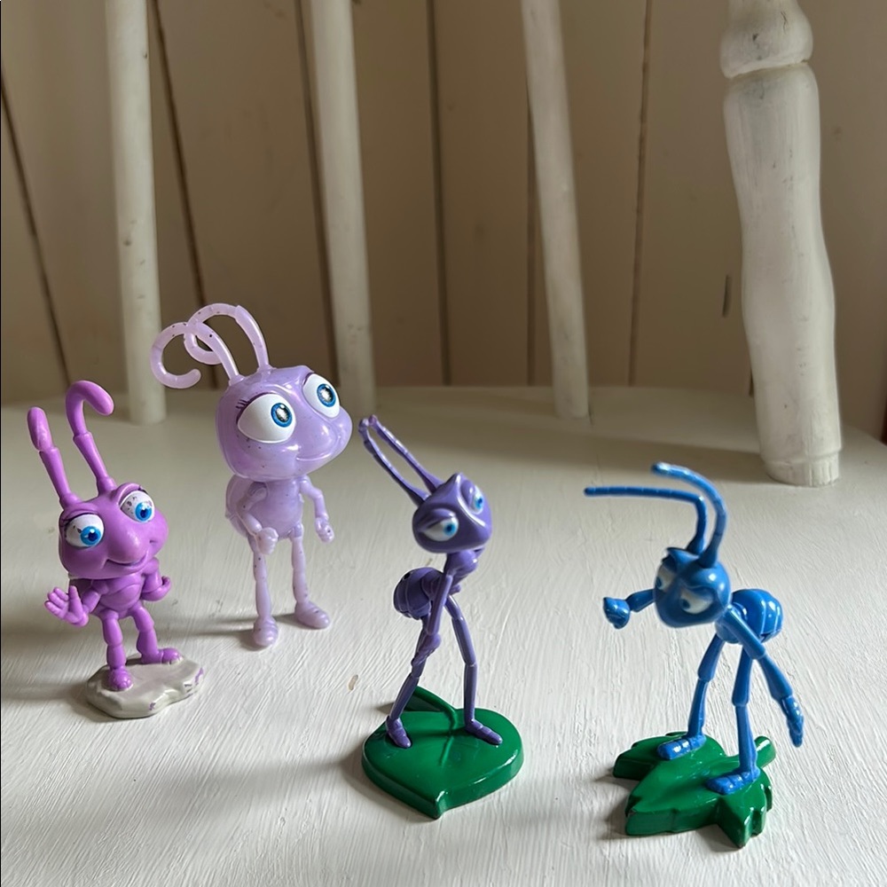 Disney Pixar, Bug’s Life, Lot of 4 figures, Includes rare Princess Atta , metal